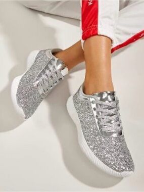 SOHO Sparkling Silver Sneakers